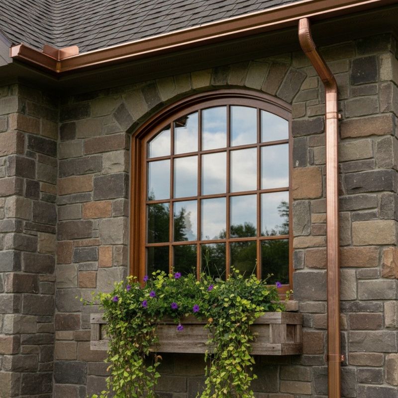 Copper Downspout Installation in Mcdonough, GA