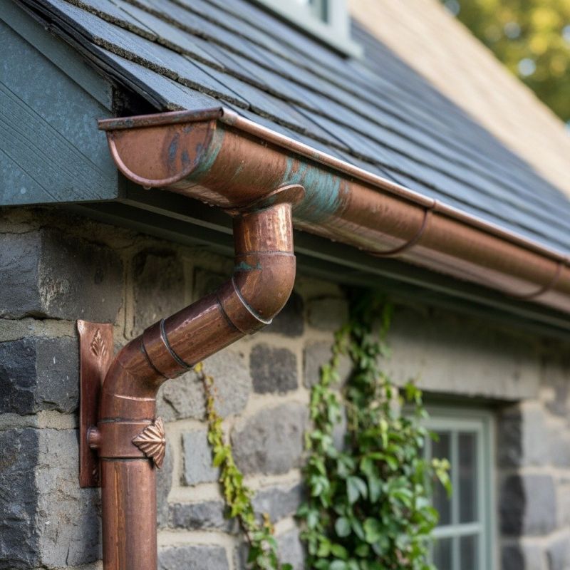 Copper Downspout Installation in Clarksville, TN