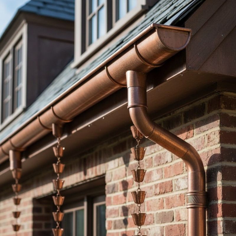 Copper Rain Gutter Service in Mcdonough, GA
